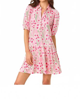Lilly Pulitzer Bingley Popover Shirt Dress In Conch Shell Pink Sunny Daisies