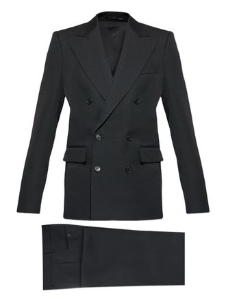 Dsquared2 double-breasted wool suit - men - Virgin Wool - 48 - Black