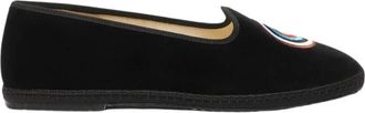 Scarosso Luxe fluwelen sloffen William IV - Heren - Loafers - Zwart - 43 EU - Katoen - Schoenen