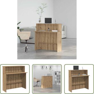 vidaXL vidaXL Archiviazione - Banco Reception Rovere Artigianale 100x50x103,5cm in Truciolato