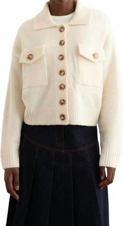 Anna Quan Reagan Boucle Knit Jacket In Silence
