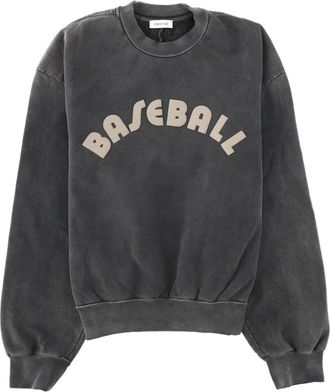 Fear of God Charcoal Fg Baseball Washed Cotton Sweatshirt