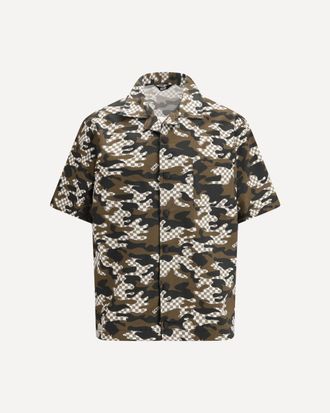 GCDS Camicia Checked Camo Man 46