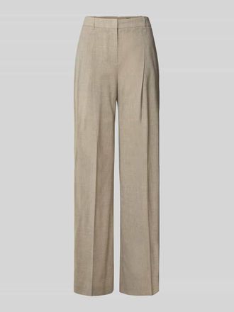 HUGO BOSS Regular Fit Bundfaltenhose aus Schurwolle Modell TIANA4 in Beige, Größe 32
