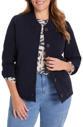 Nic+Zoe Knit Bomber Jacket in Dark Indigo at Nordstrom, Size 1 X