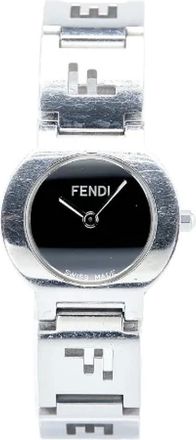 Fendi Pre-owned Watches, female, Black, Size: ONE SIZE Pre-owned Stainless Steel Quartz Watch 3050L