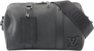Louis Vuitton Pre-owned City Keepall Aerogram Leren Schoudertas - Heren - Vintage Schoudertas - Zwart - ONE Size - Leer - Vintage