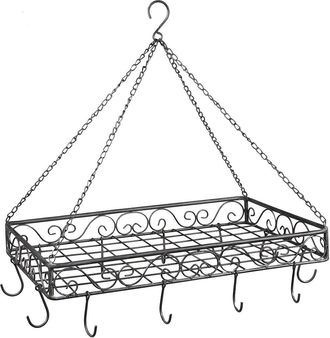 Ambiente Haus Hängekorb »Topfhänger aus Eisen in Grau - 60 cm«