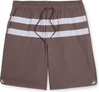 Fair Harbor Mens Anchor 8 Swim Trunks Brown XXL
