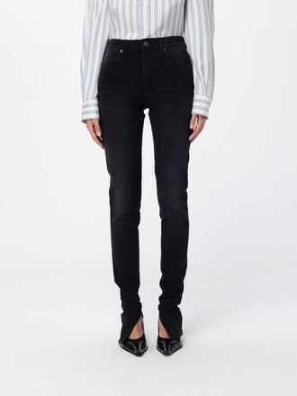 Gucci Jeans skinny a vita alta in denim di cotone stretch nero