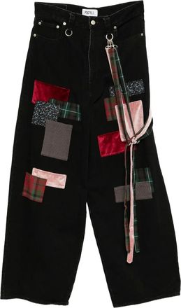 KIDILL Jeans con design patchwork - Nero