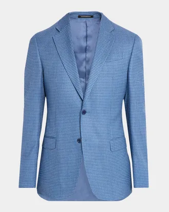 Emporio Armani Men & apos;s G Line Slim Houndstooth Single-Breasted Sport Coat