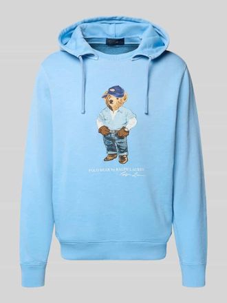 Polo Ralph Lauren Regular Fit Hoodie aus Baumwoll-Mix in Jeansblau, Gr&ouml;&szlig;e XXL