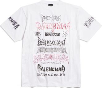 Balenciaga Diy Metal T-shirt White Black Red 641675TPVO29065