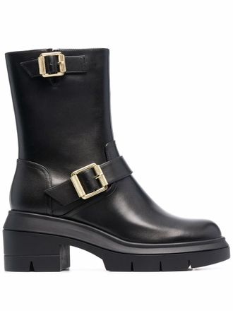 Stuart Weitzman Stivaletti con fibbia Ryder - Nero