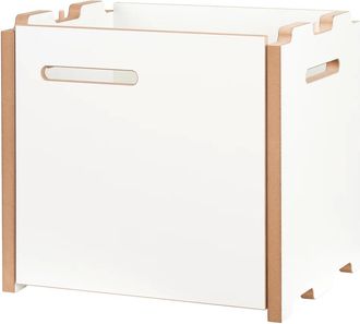 Tojo Möbel halbstark Regalsystem, Anbaumodul mit Tür rechts, weiss