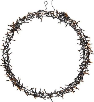 ECD Germany Ecd Germany - Guirnalda Luminosa 400 Led &Oslash; 48 Cm Blanco C&aacute;lido, Ip44, Corona Para Puerta Y Ventana, Decoraci&oacute;n Para Fiestas Anillo Navide&ntilde;o Con Luz, 8