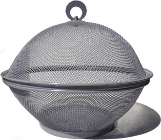 OEM Cesta Para Frutas - Cesta Con Tapa - Cesta De Almacenamiento Para Frutas Y Verduras En Hierro - Gris - 1 Unidad
