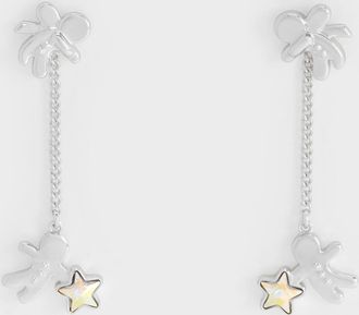 Charles & Keith Athalia Gingerbread-Fairy Crystal-Star Drop Earrings