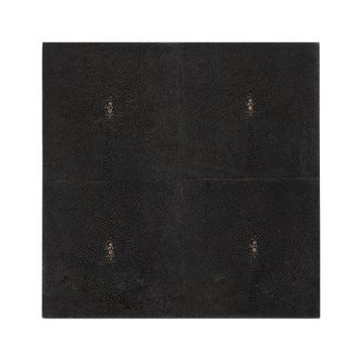 Posh Trading Company Set of Two Placemats - Faux Shagreen Chocolate in Brown