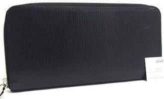 Louis Vuitton Noir Leather Coin Purse/Coin Case (Pre-Owned)