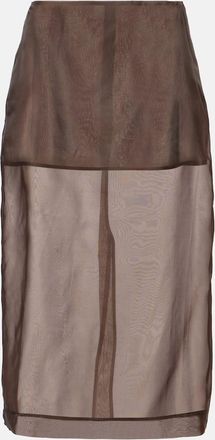 Frankie Shop Gonna midi Peri in misto seta