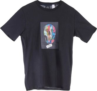 Paul Smith Colour Skull T-Shirt - Heren - T-shirts - Zwart - XL - Katoen - Tops