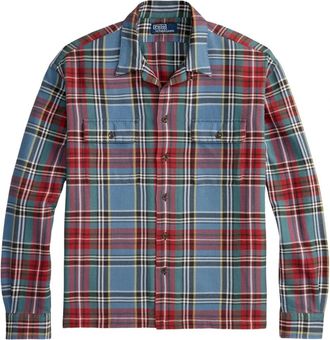 Polo Ralph Lauren Klassiek Passende Geruite Flanellen Camp Shirt - Heren - Casual Overhemden - Veelkleurig - S - Katoen - Overhemden