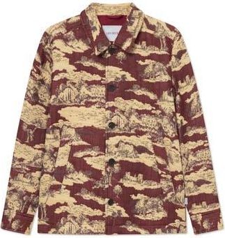 Les Deux Jaiden Ruins Jacquard Overshirt in Bossa Nova/summer Melon at Nordstrom Rack, Size Medium