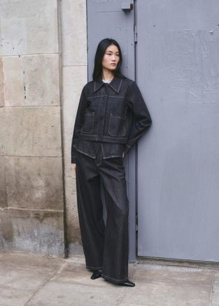 Mango Giubbotto denim tasche blu - Donna - XS - MANGO