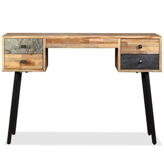 Berkfield Home Beautiful Writing Desk Solid Reclaimed Teak 110x50x76 cm | Size: 110 x 50 x 76 cm