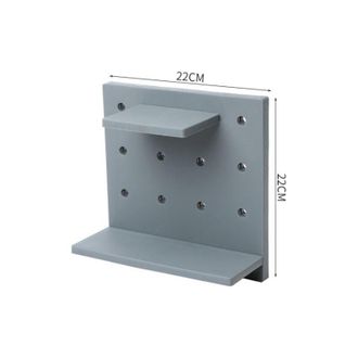OEM 3 Estantes De Pared Perforados, Organizador De Pared De Pl&aacute;stico, Para El Hogar, La Cocina, El Ba&ntilde;o Y La Oficina (gris)