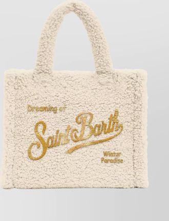 MC2 Saint Barth cozy teddy texture tote with top handles