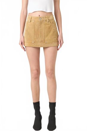 Blank NYC Suede Mini Skirt In Cinnamon Crunch