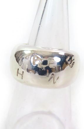 Chanel Silver Silver 925 Band Ring (Pre-Owned)