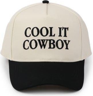 David and Young Cool it Cowboy Embroidered Baseball Cap in Black at Nordstrom Rack