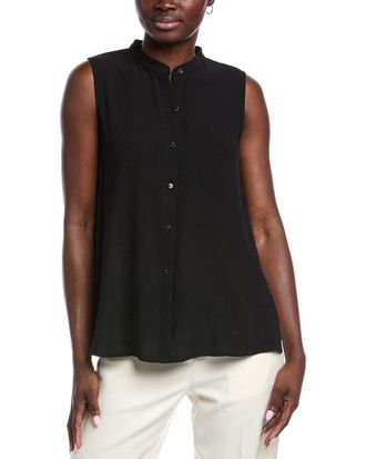Eileen Fisher Eileen Fisher Petite Sleeveless Silk Shirt