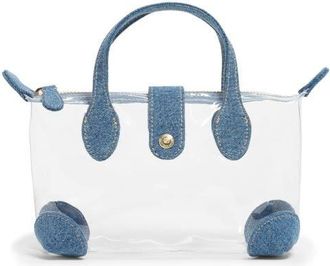 Stoney Clover Lane Jelly Pouchette Clear Crossbody Bag in Medium Wash Denim at Nordstrom
