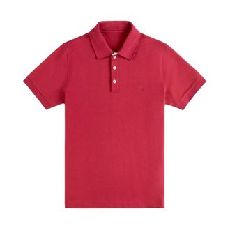 Fay Polo Shirts, male, Red, Size: XL Polo in Piquet Stretch