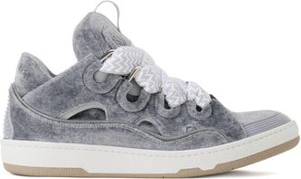Lanvin Grey Cut-Out Detail Sneakers