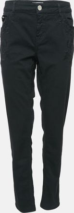 Maje Black Embroidered Denim Jeans L Waist
