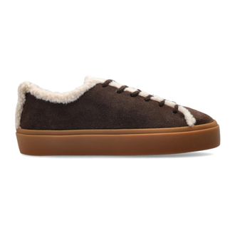 INUIKII Shearling Low - Dames - Sneakers - Bruin - 36 EU - Wol - Schoenen