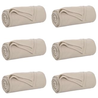vidaXL Mantitas De Sof&aacute; 6 Pcs Beige 170 X 130 Cm Lana Vidaxl