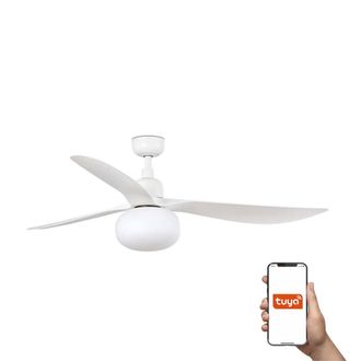 Netlighting Outwood Large 3 Blade Ceiling Fan White Light 1x E27 Smart
