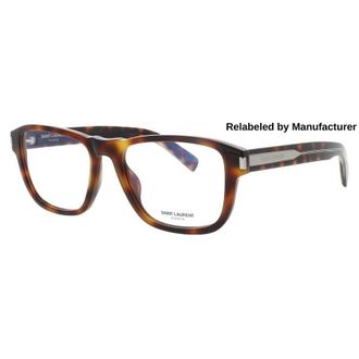 Saint Laurent Mens Brown Rectangular Eyeglass Frames SLSL71000354R