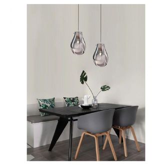 Trade Shop Trade Shop Traesio - Trade Shop - Lampada Lampadario Sospensione E27 Drop In Vetro Argento Grigio Scuro Ip20 Lp - Gris Oscuro