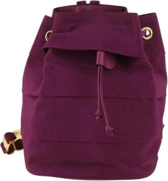 Ferragamo Pre-owned Backpacks, female, Purple, Size: ONE SIZE Pre-owned Canvas Backpack