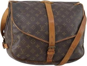 Louis Vuitton Pre-owned Cross Body Bags, female, Brown, Size: ONE SIZE Pre-owned Canvas Cross Body Bag
