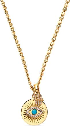 Nialaya Collana con pendente Evil Eye e Hamsa - Oro
