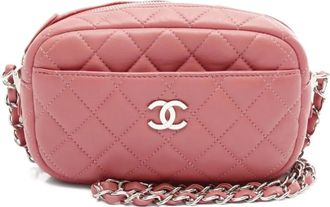 Chanel Borsa a tracolla matelassé con catena 2019 - Rosa